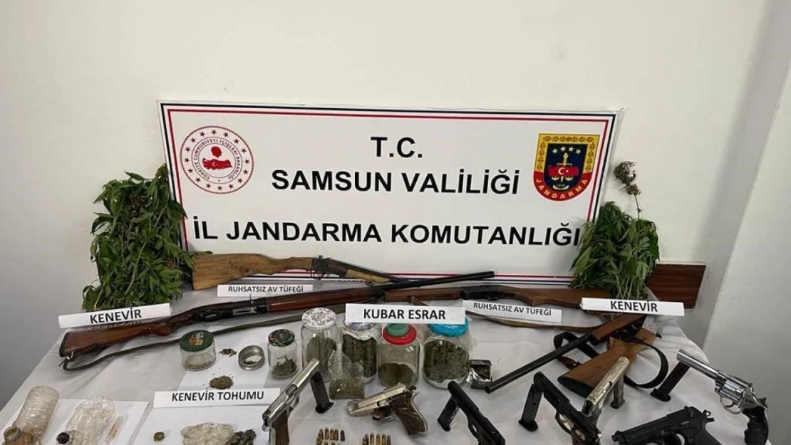 Samsun'da jandarmadan uyuşturucu operasyonu: 3 gözaltı