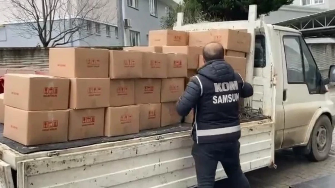 Samsun'da kaçak içki üretiminde kullanılan 1 ton etil alkol ele geçirildi