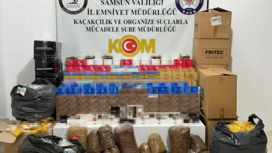 Samsun'da kaçak tütün mamulleri operasyonu