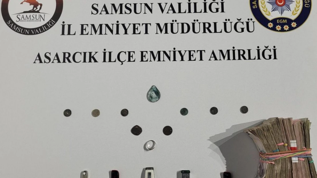 Samsun'da şüpheli şahsın üzerinden tarihi eserler çıktı