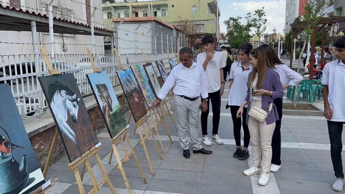 Silopi'de öğrenciler resimlerle çevre kirliliğine dikkat çekti