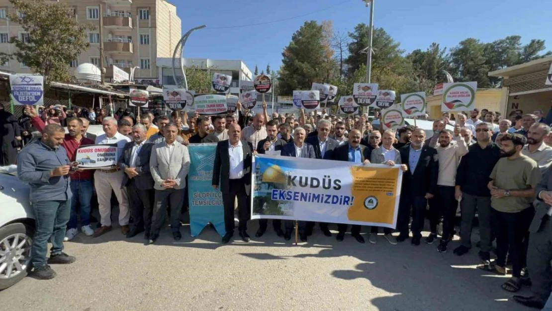 Silopi'den İsrail terörüne tepki