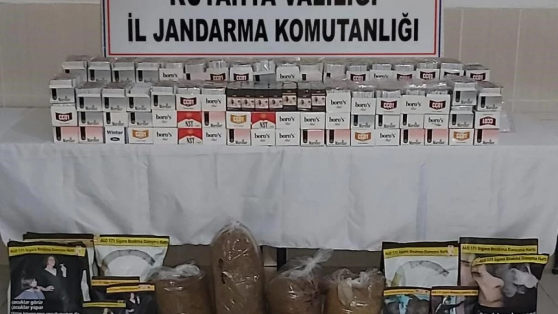 Simav'da jandarmadan kaçak sigara operasyonu