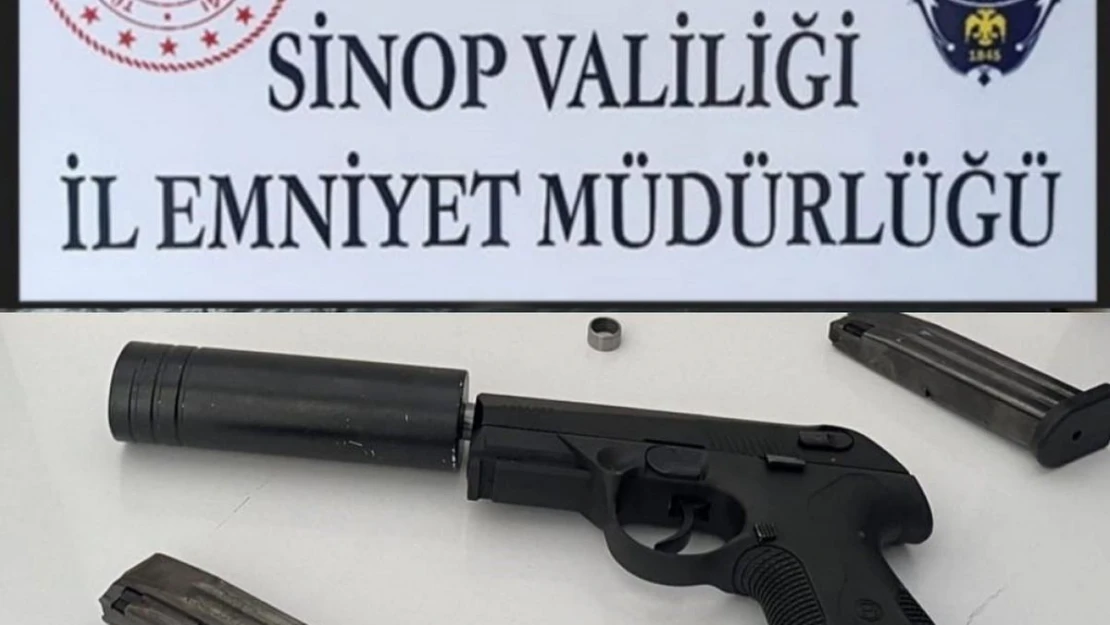 Sinop'ta şok uygulama: Şüpheli şahıstan silah ve susturucu çıktı