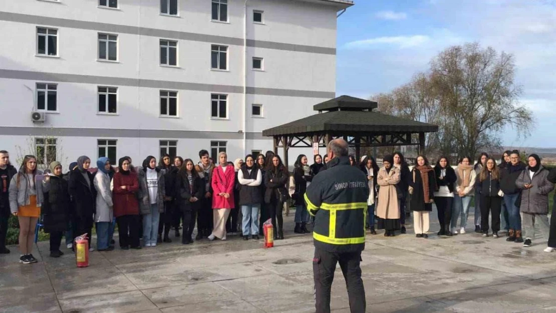 Sinop'ta yangın tatbikatı