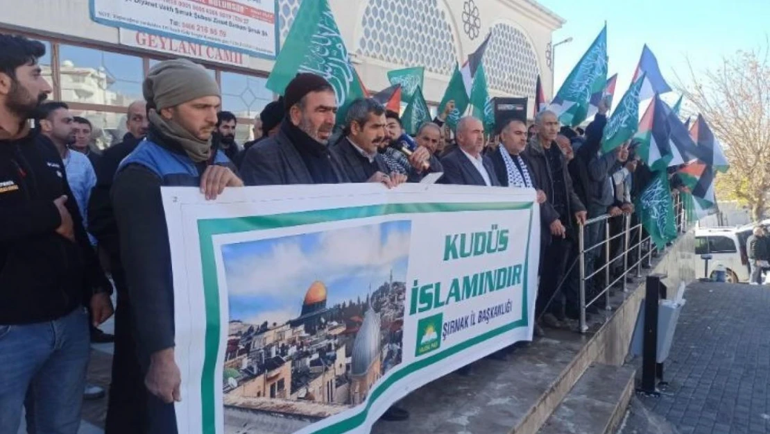 Şırnak'ta İsrail'in Gazze'deki saldırıları protesto edildi