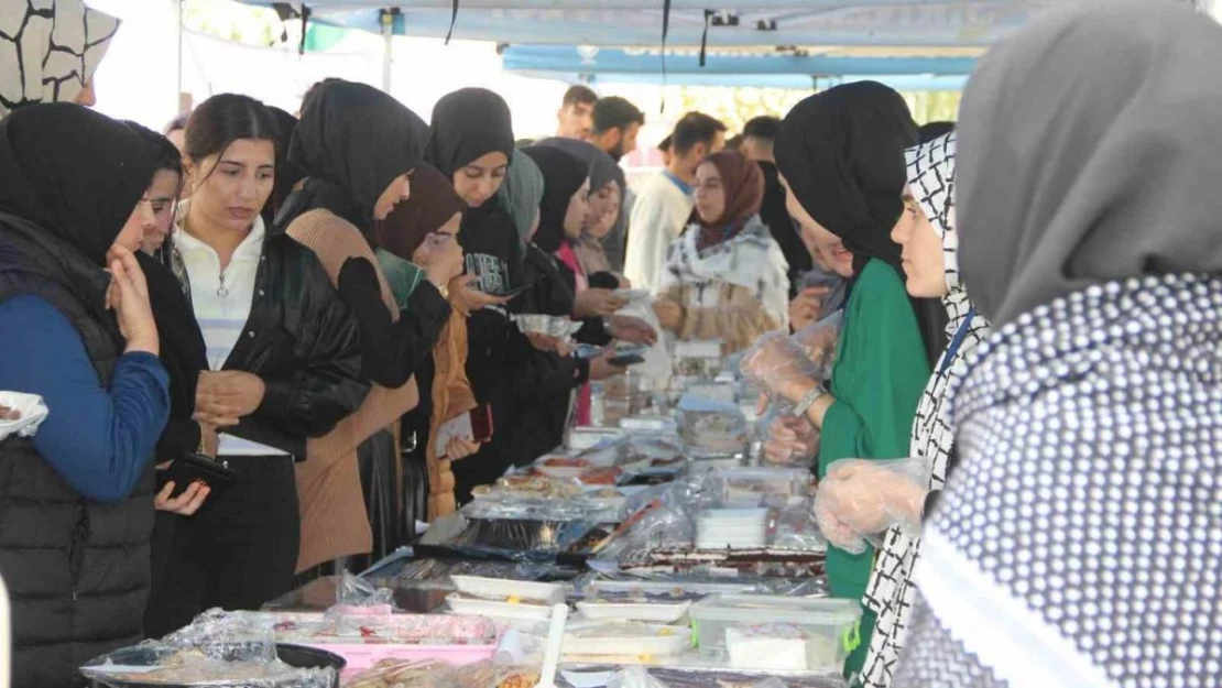 Şırnak'ta üniversite öğrencileri Filistin yararına yardım kampanyası düzenledi