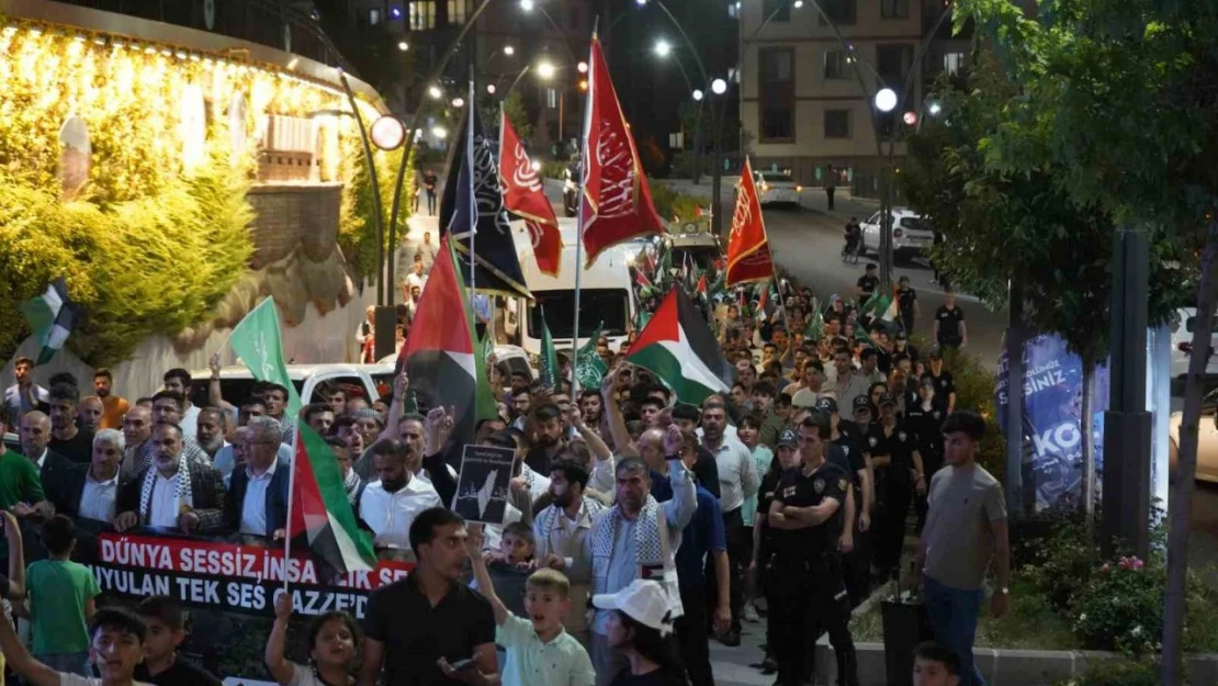Şırnak'ta vatandaşlar Gazze için yürüdü