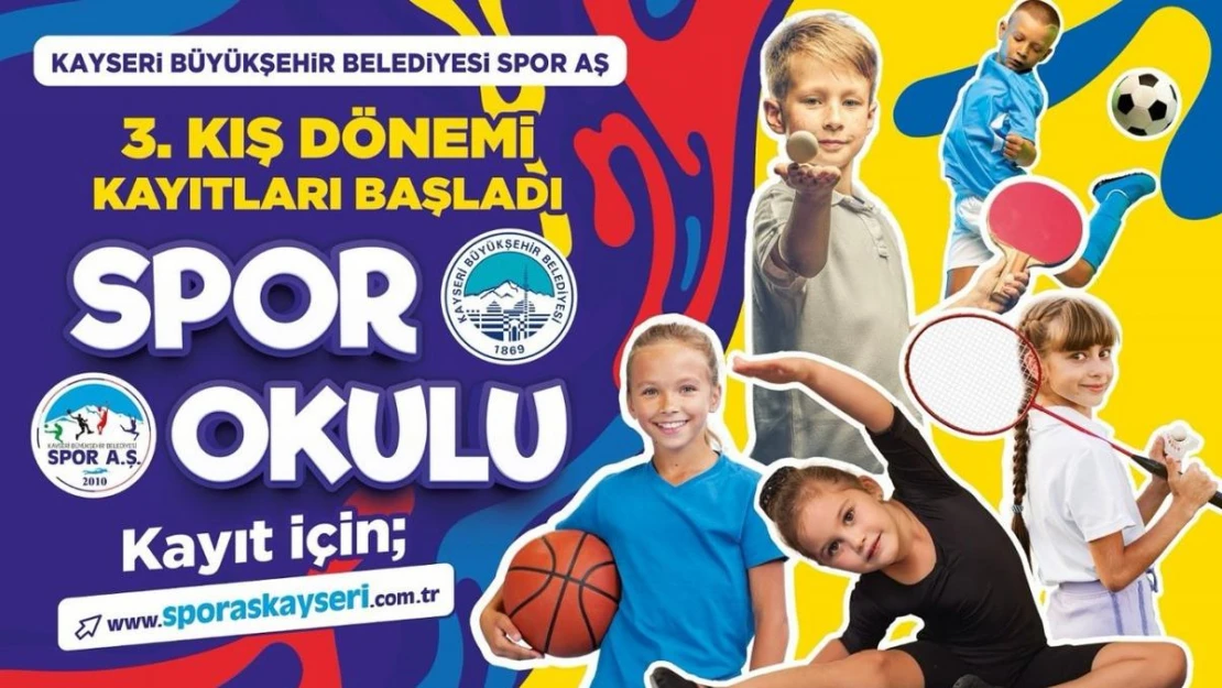 Spor A.Ş. 3'üncü Kış Dönemi Spor Okulları kayıtlarını başlattı