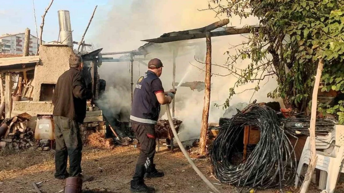 Sungurlu'da korkutan ev yangını