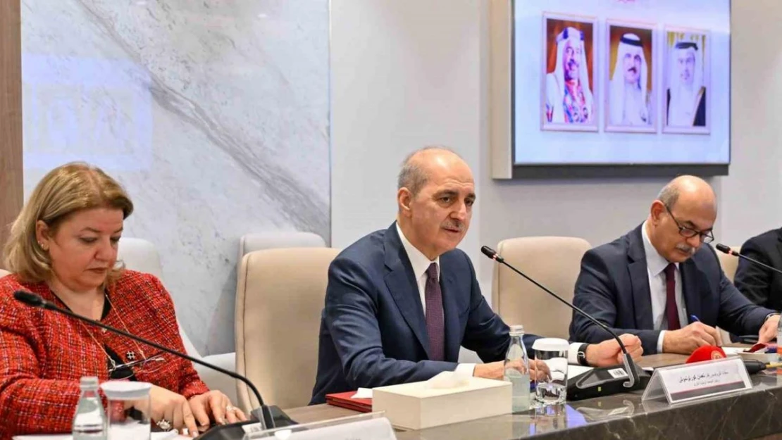 TBMM Başkanı Kurtulmuş, Bahreyn Temsilciler Meclisi Başkanı Al Musalam ile görüştü