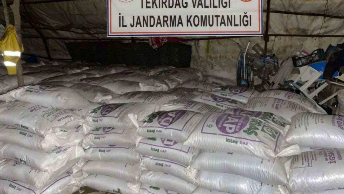 Tekirdağ'da 17 ton sahte gübre ele geçirildi