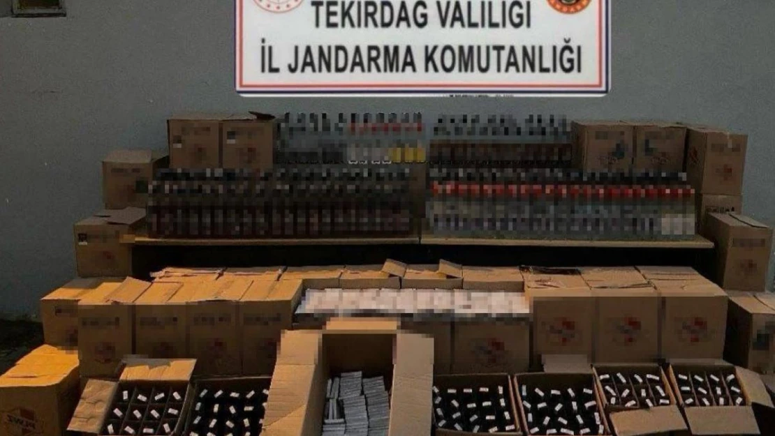 Tekirdağ'da 618 litre bandrolsüz içki ele geçirildi