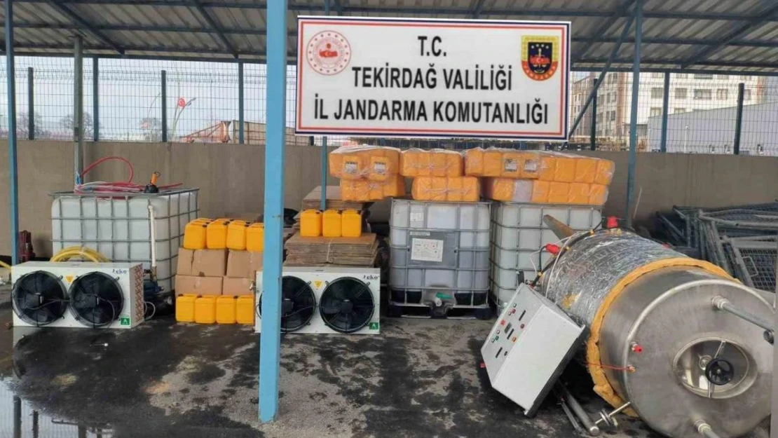 Tekirdağ'da bin 600 litre etil ve kaçak alkol ele geçirildi