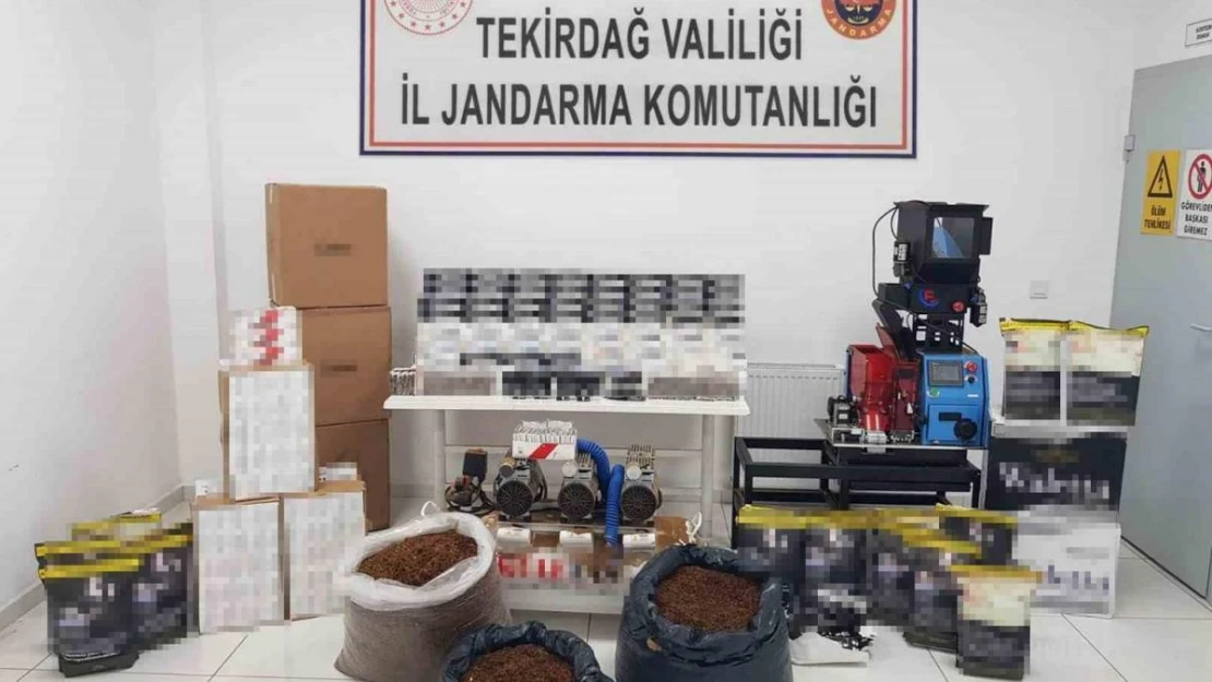 Tekirdağ'da tütün ve makaron operasyonu