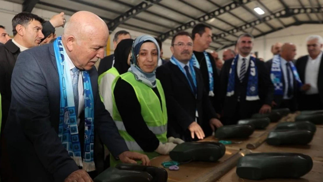 Terlik fabrikası törenle açıldı