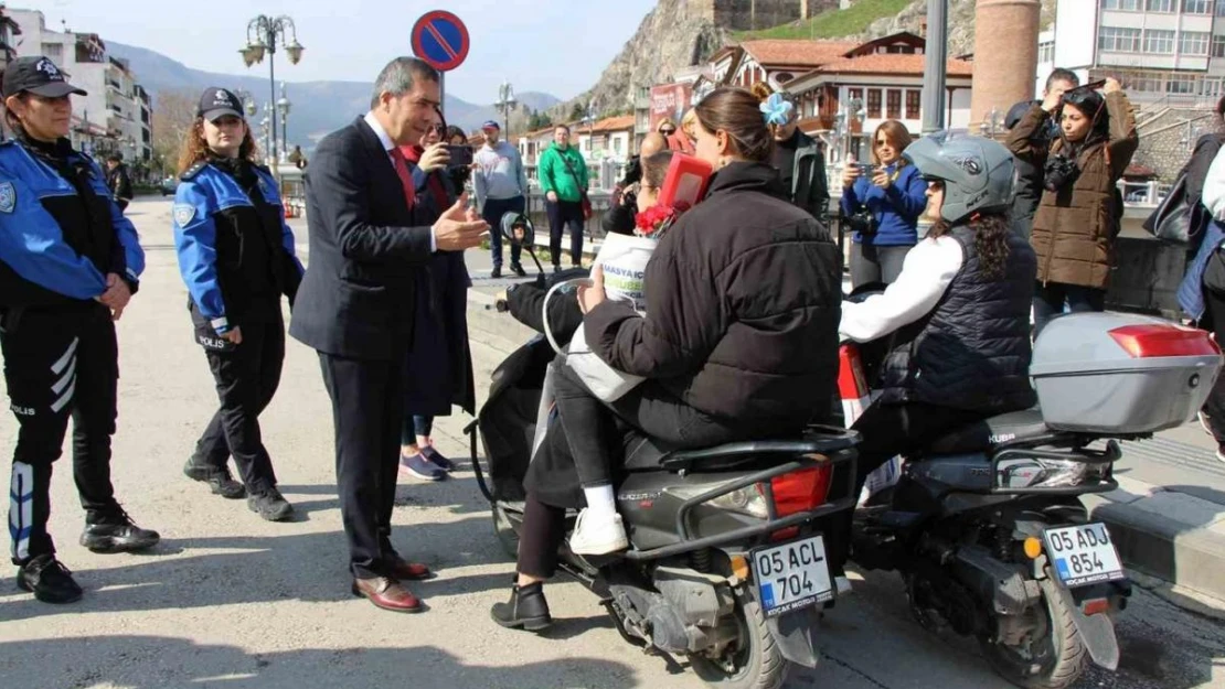 Trafik denetimi yapan Amasya Emniyet Müdürü Kurt: 'Kadın sürücüler daha dikkatli'