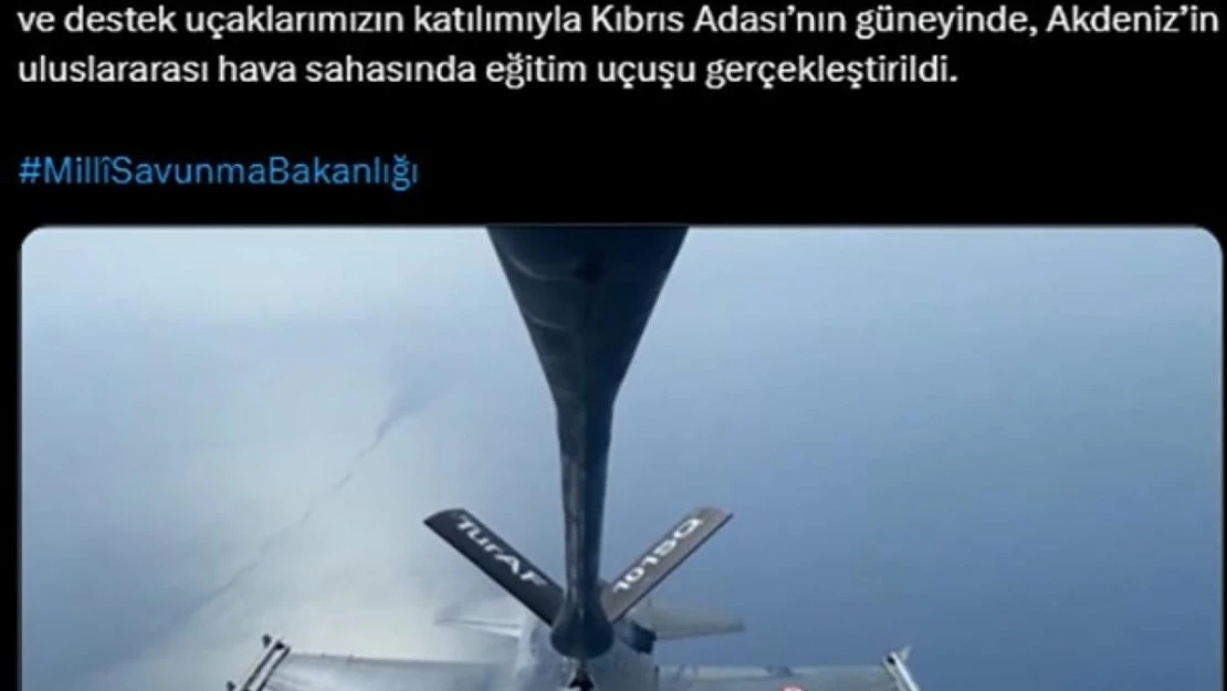 Türk Hava Kuvvetleri, Kıbrıs'ın güneyinde eğitim uçuşu gerçekleştirdi