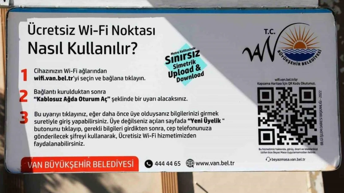 Van'da 96 noktaya ücretsiz wi-fi hizmeti