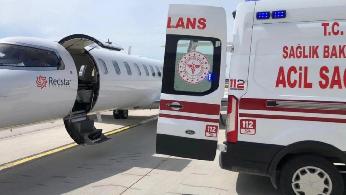 Van'da kalp hastası bebek için ambulans uçak havalandı