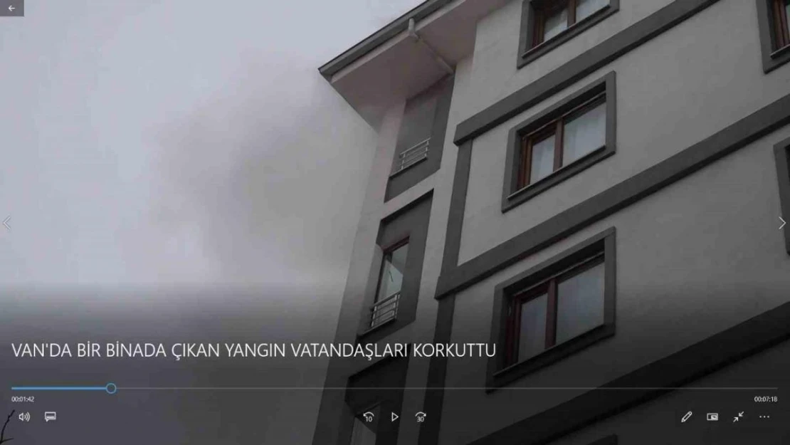 Van'da korkutan yangın