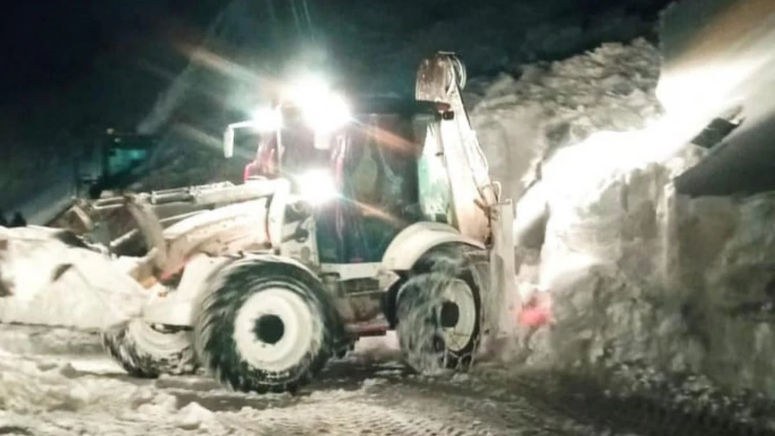 Van'da üzerine çığ düşen iş makinesi kurtarıldı