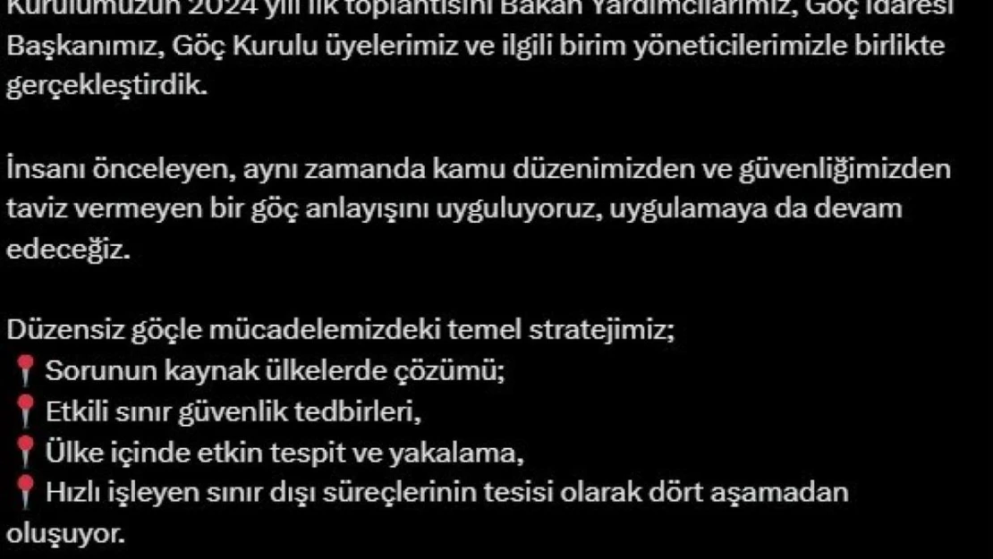 Yılın ilk 'Göç Kurulu' toplantısı gerçekleştirildi