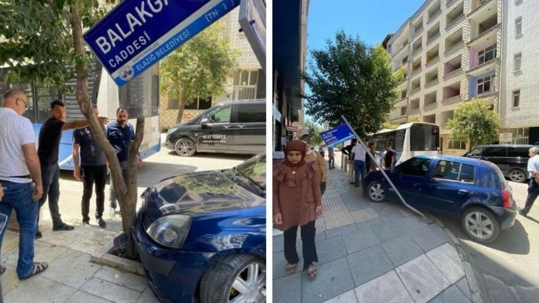 Elazığ'da yolcu otobüsü kaza yaptı