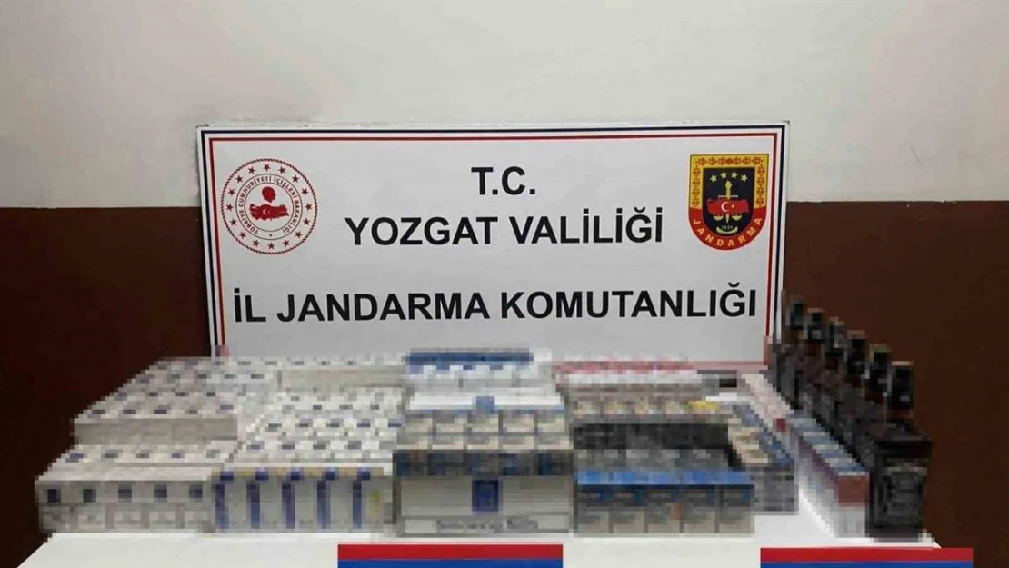 Yozgat'ta yolcu otobüsünde kaçak sigara ve alkol ele geçirildi