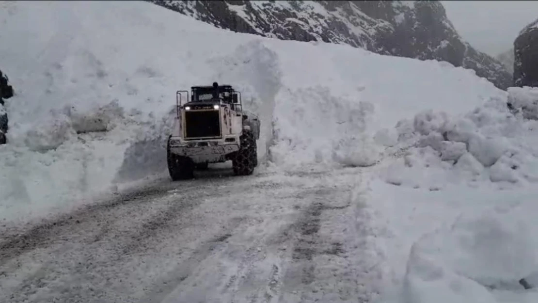 Yüksekova'da düşen çığ nedeniyle kapanan yol ulaşıma açıldı