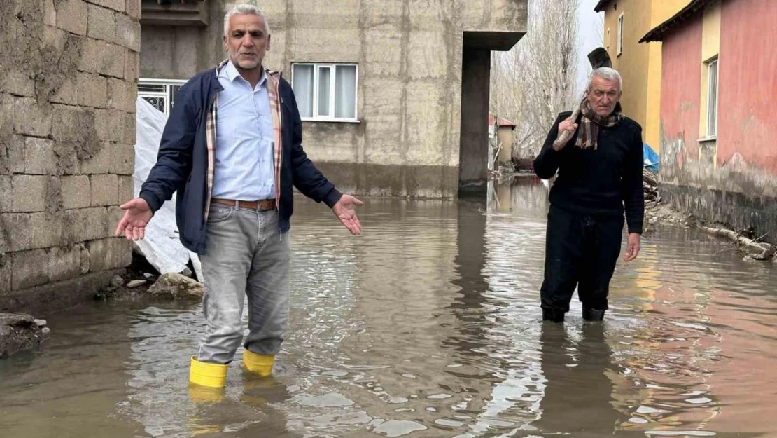 Yüksekova'da sağanak yağışta evler sular altında kaldı