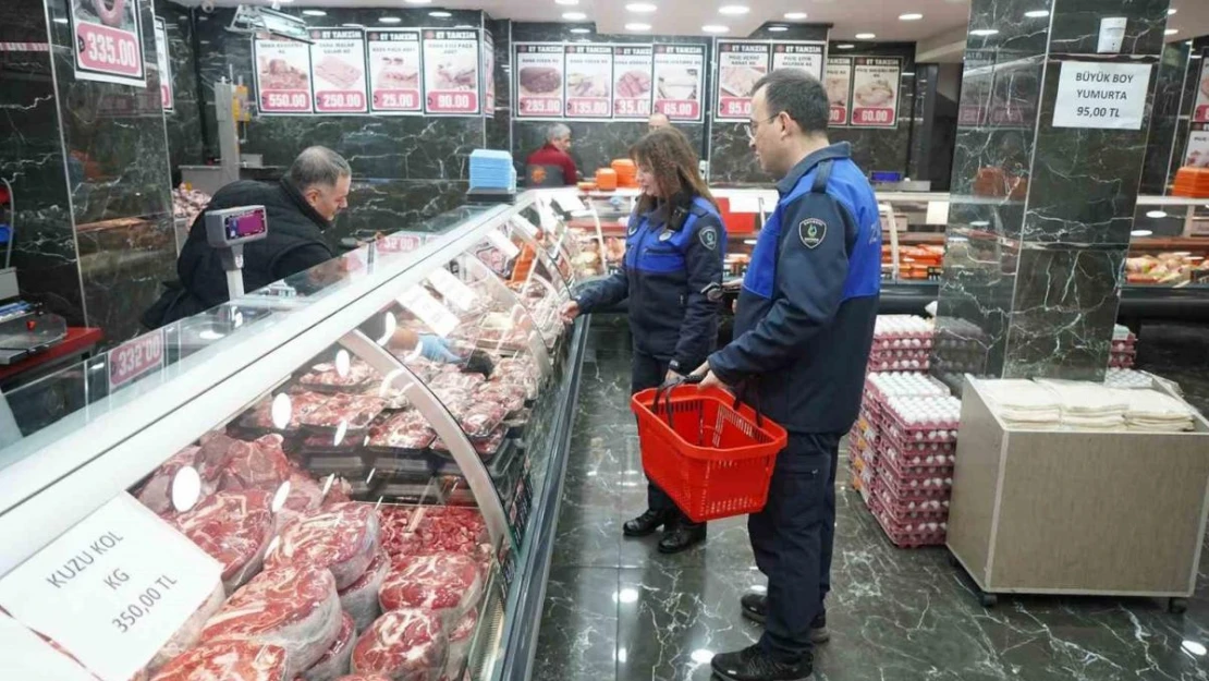 Zabıtadan kasap ve şarküterilerde denetim