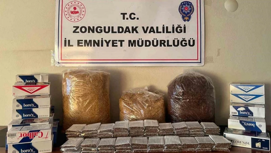 Zonguldak'ta 7 bin 860 adet doldurulmuş makaron ele geçirildi