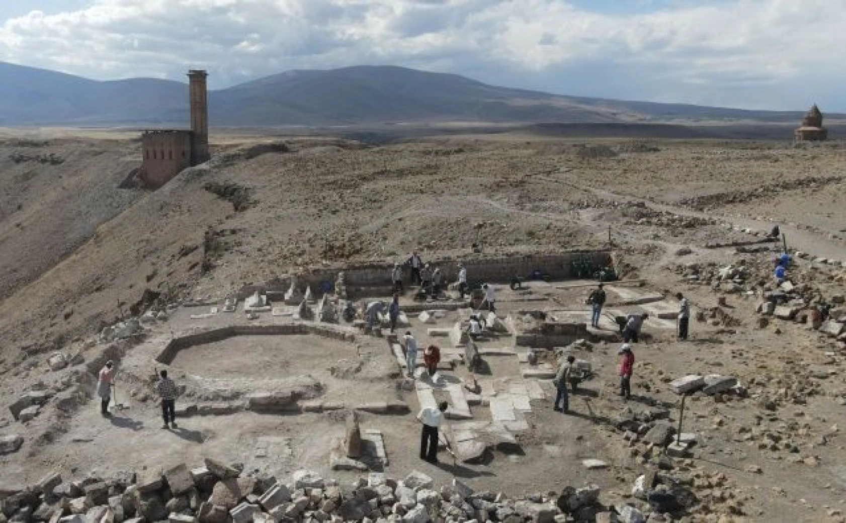 Ani harabesi havadan görüntülendi