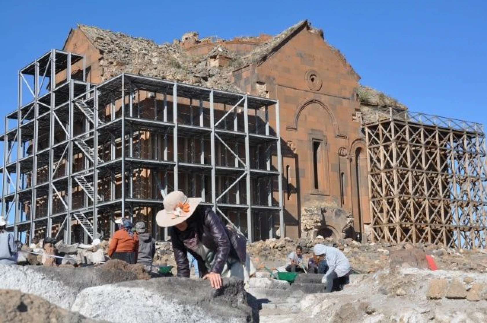 Ani harabesi havadan görüntülendi