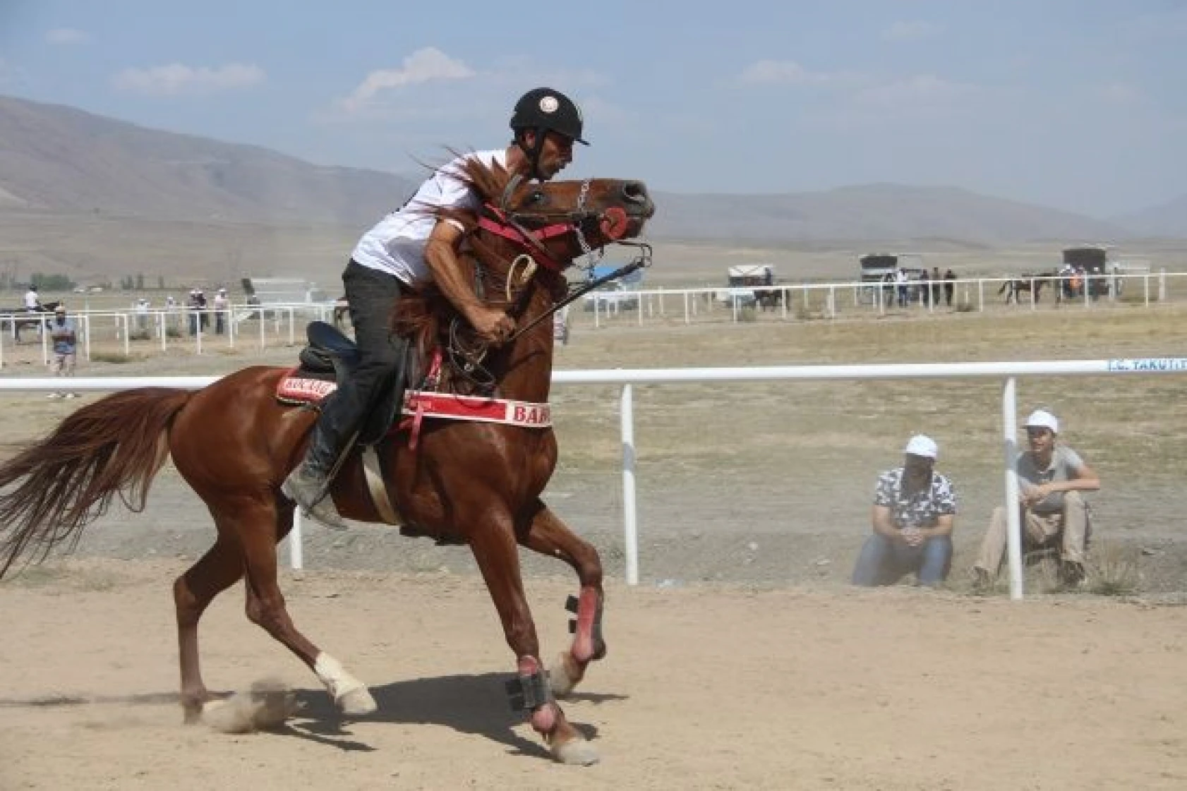 Erzurum'da at yarışları nefes kesti
