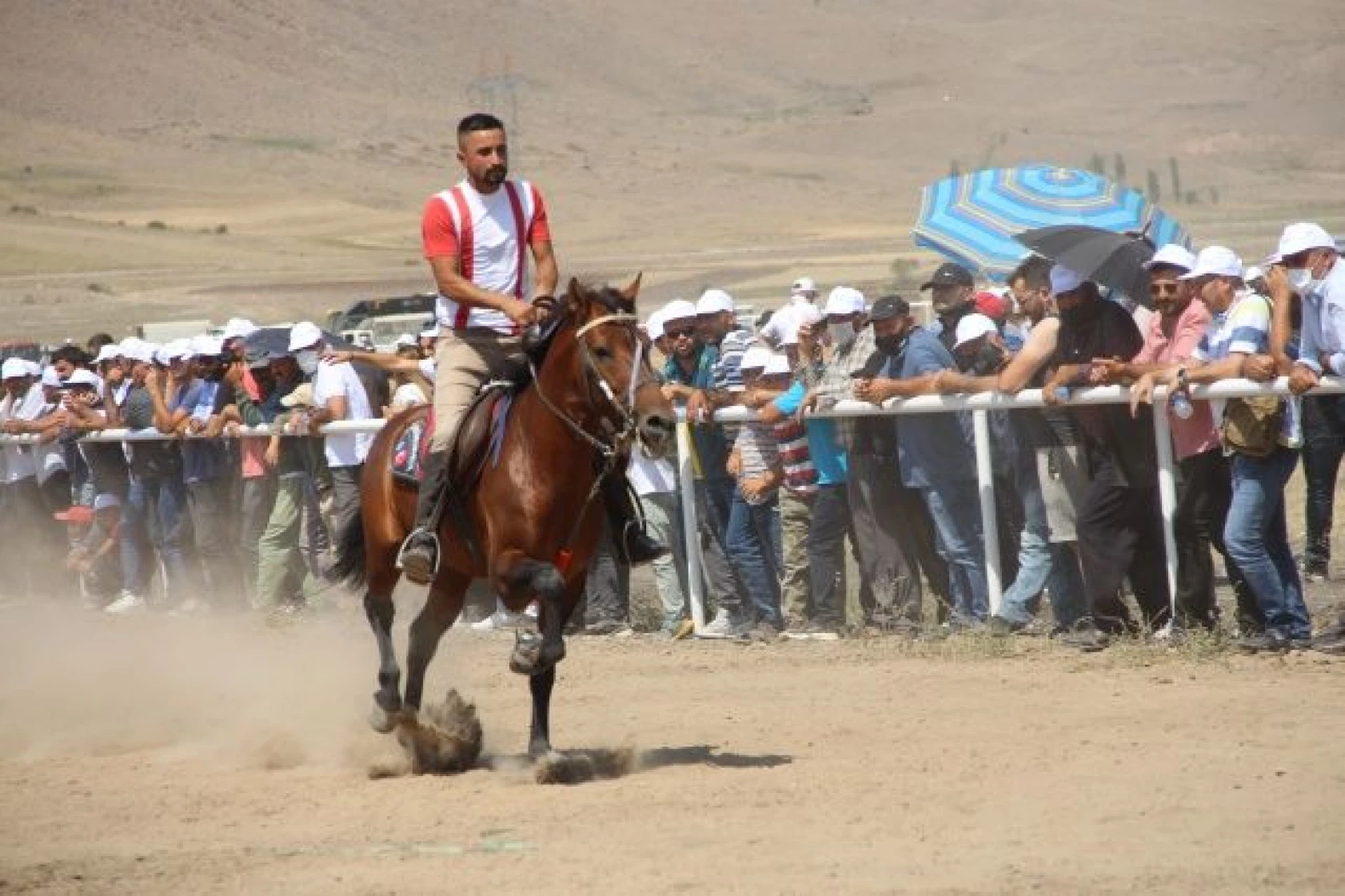 Erzurum'da at yarışları nefes kesti