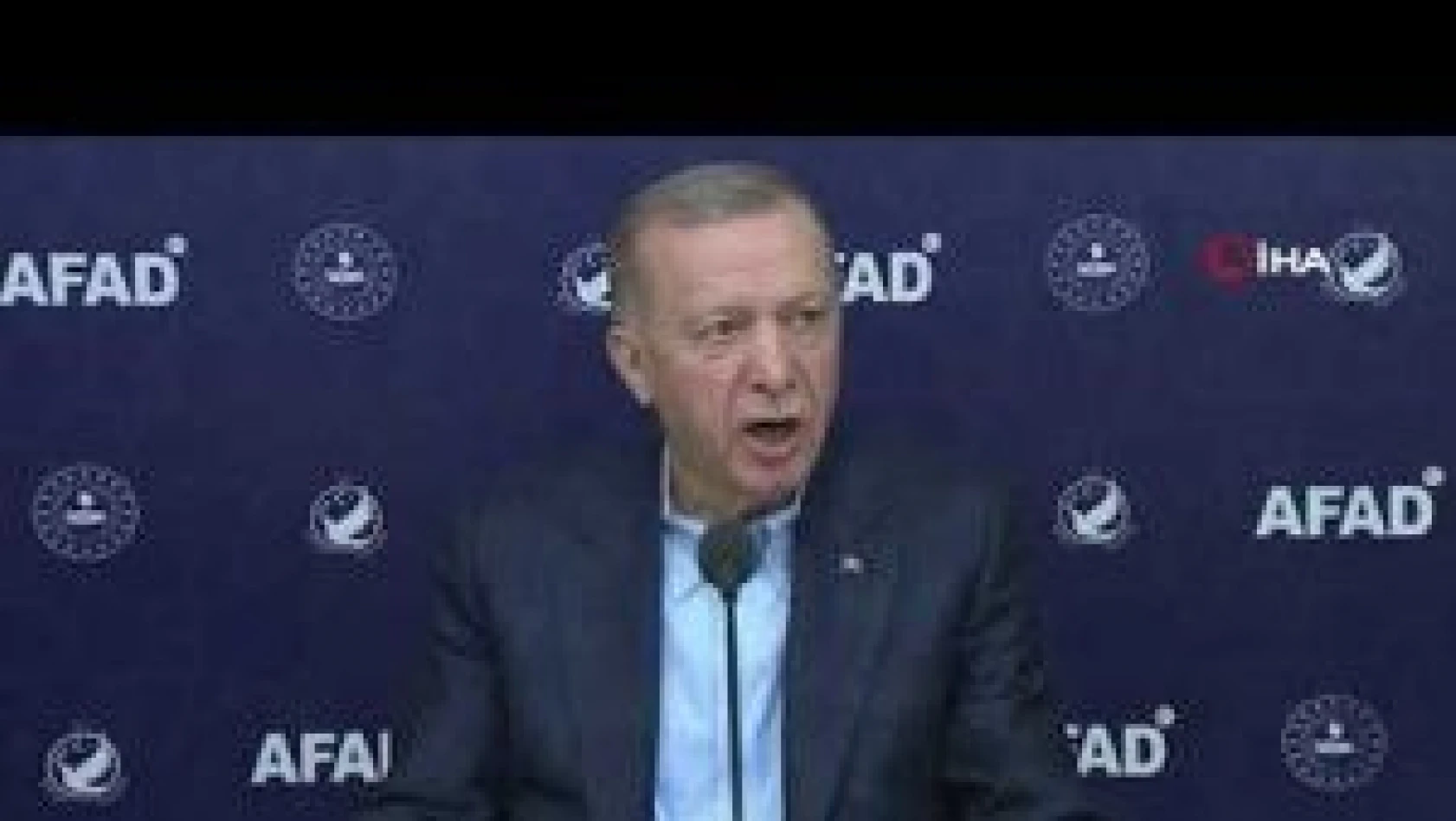 Cumhurbaşkanı Erdoğan'dan deprem bölgesinden açıklama