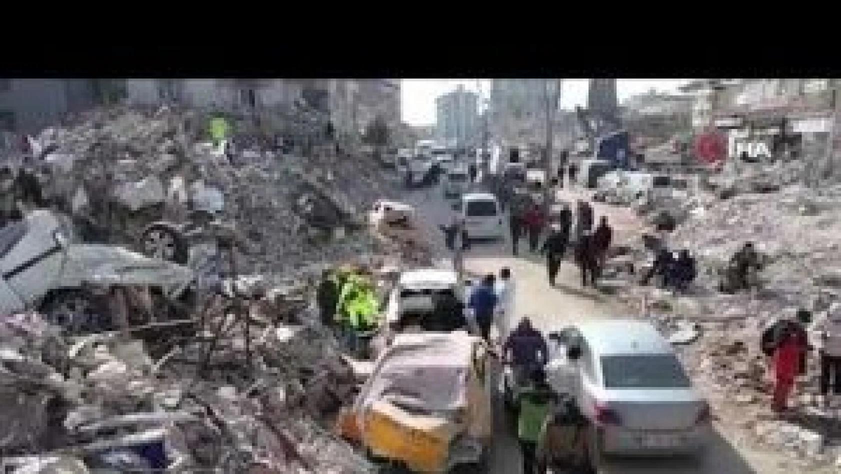 Depremin 6'ncı gününde Hatay'daki korkunç yıkım havadan görüntülendi