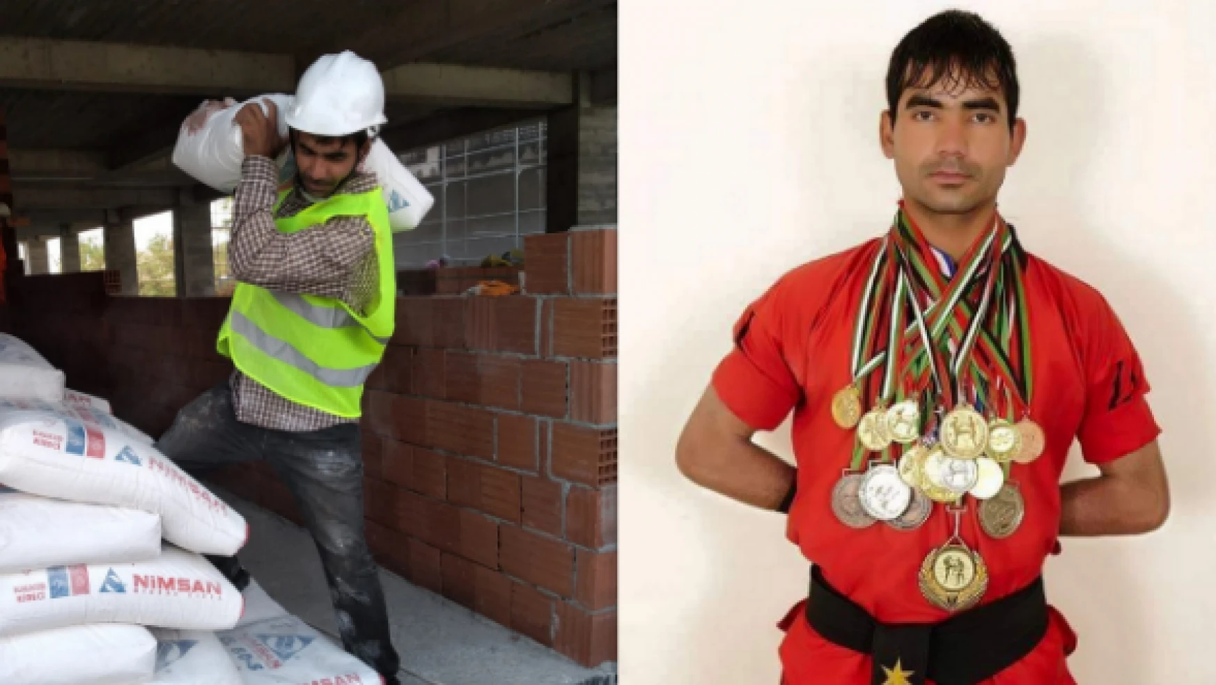 Taliban'dan kaçan şampiyon, inşaatlarda çalışarak geçimini sağlıyor