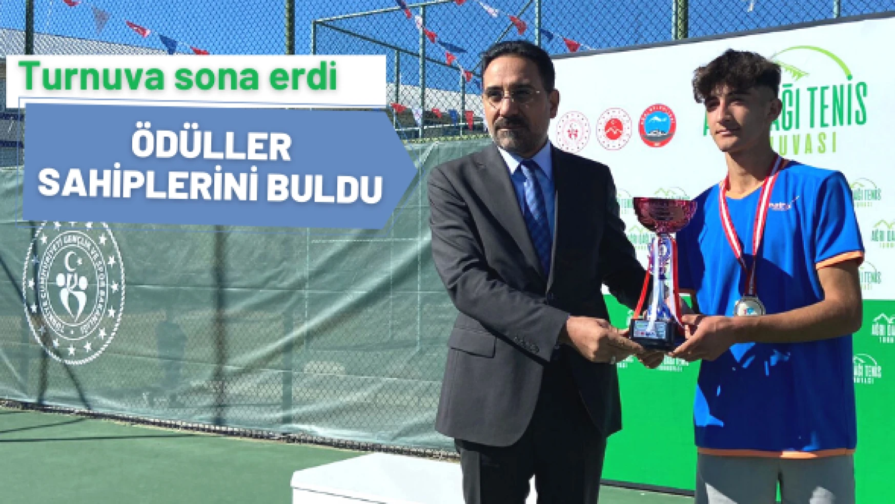 Ağrı'da 'Ulusal Tenis Turnuvası' sona erdi