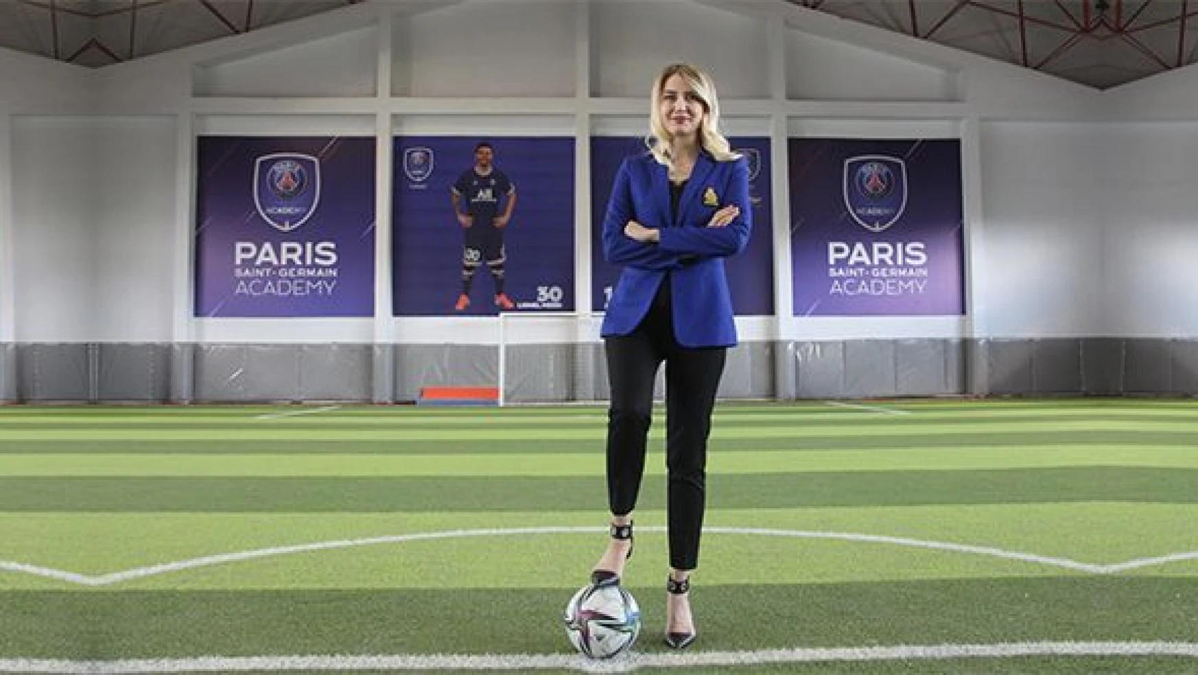 Kadın girişimcinin destekleriyle Erzurum'a Paris Saint-Germain Futbol Akademisi açıldı
