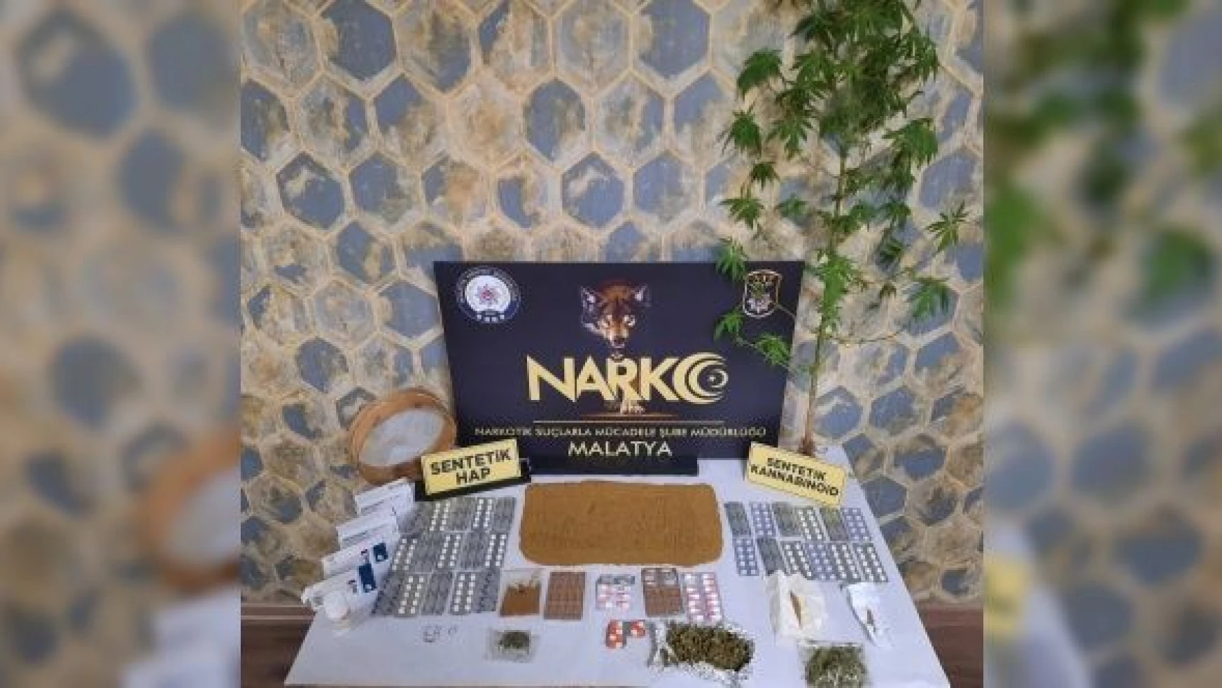 Malatya'da değişik uyuşturucu maddeleri ele geçirildi