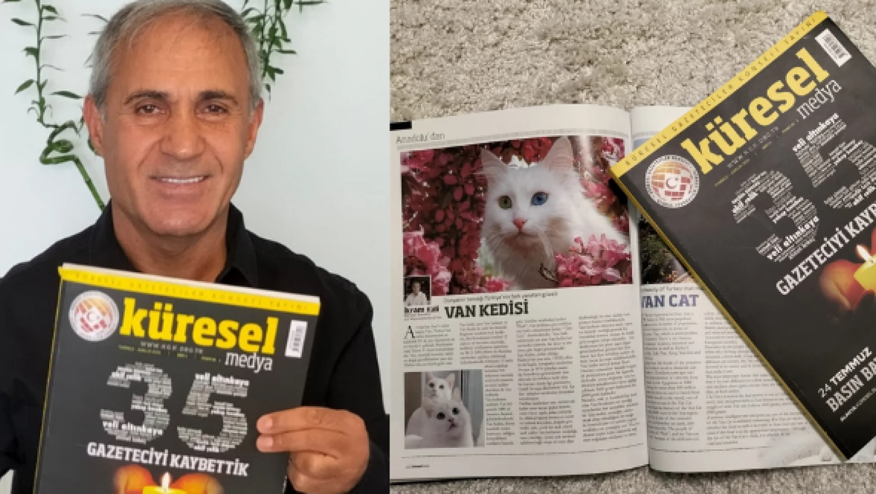 Van kedisi Küresel Medya Dergisi'ne konu oldu
