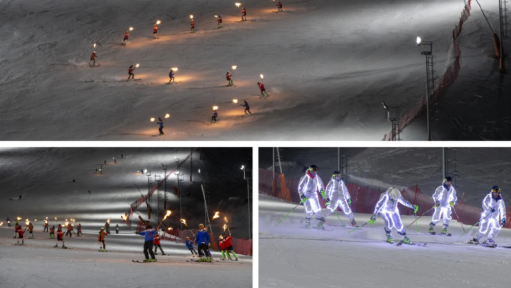Erzurum Palandöken Kayak Merkezi'nde 'gece kayağı' sezonu açıldı