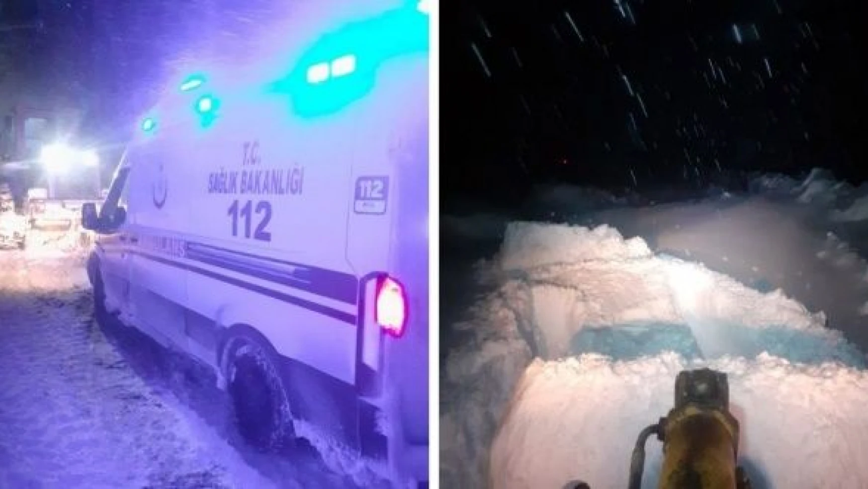 Bitlis'te karda mahsur kalan hasta böyle kurtarıldı!