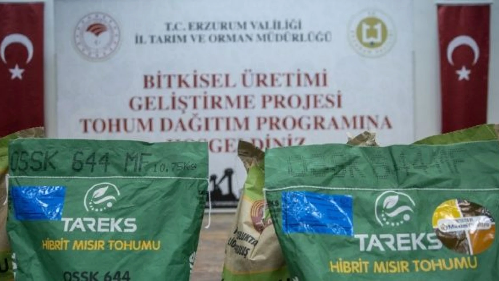 Erzurum'da çiftçilere tohum desteği verildi