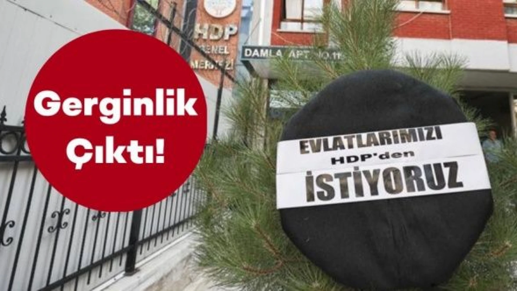 Acılı ailelerden HDP'ye siyah çelenk!