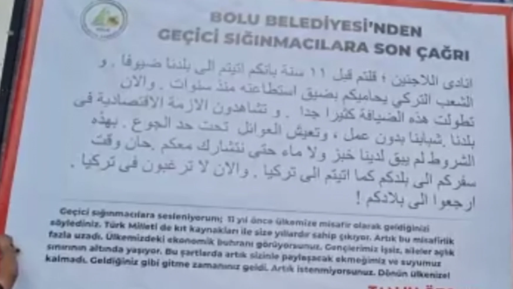 Tanju Özcan'dan sığınmacılara bilboardlu 'ülkenize dönün' çağrısı!