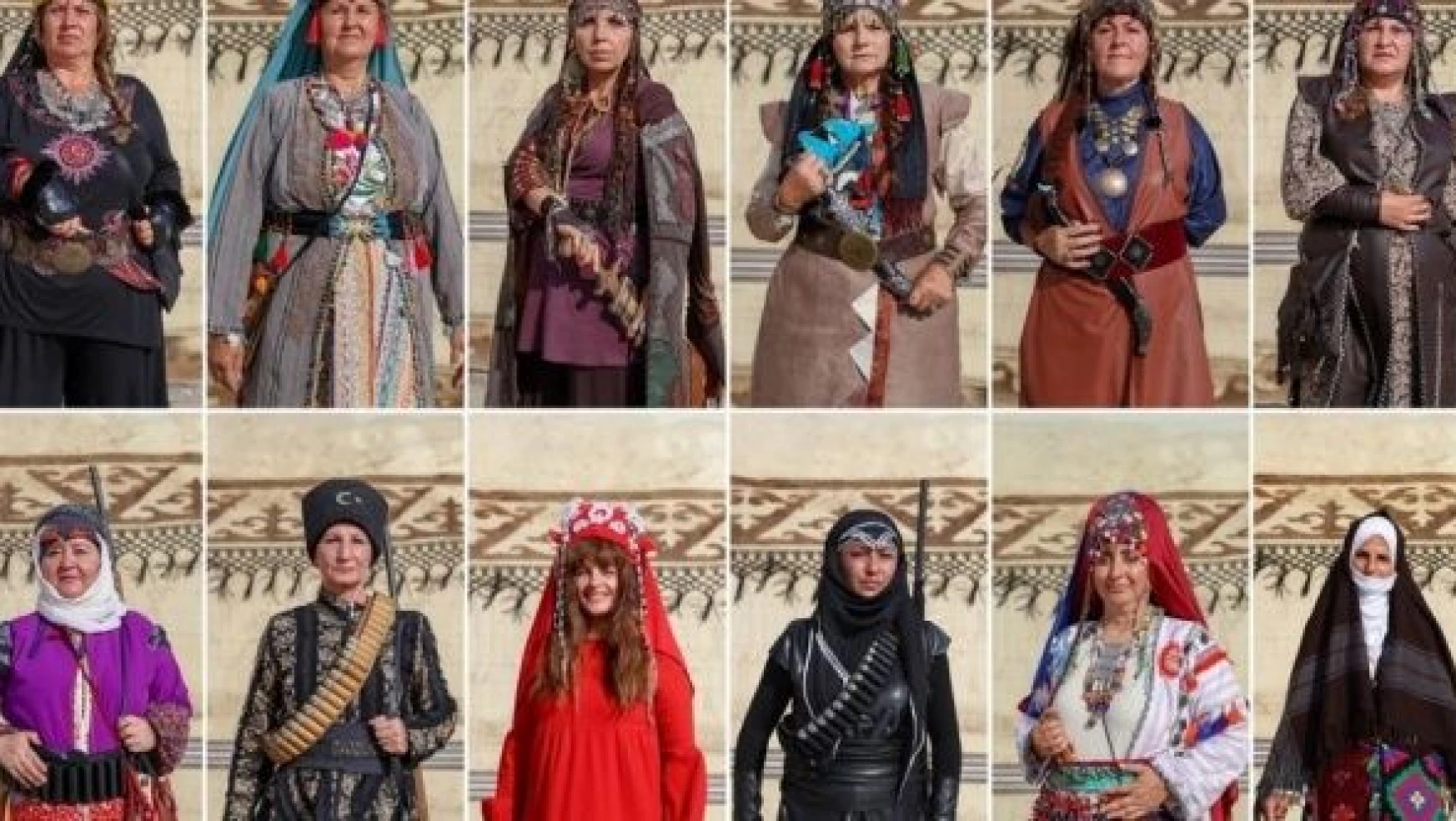 Anadolu'nun kadınlarının kıyafetleri Malazgirt kutlamalarında görücüye çıktı!